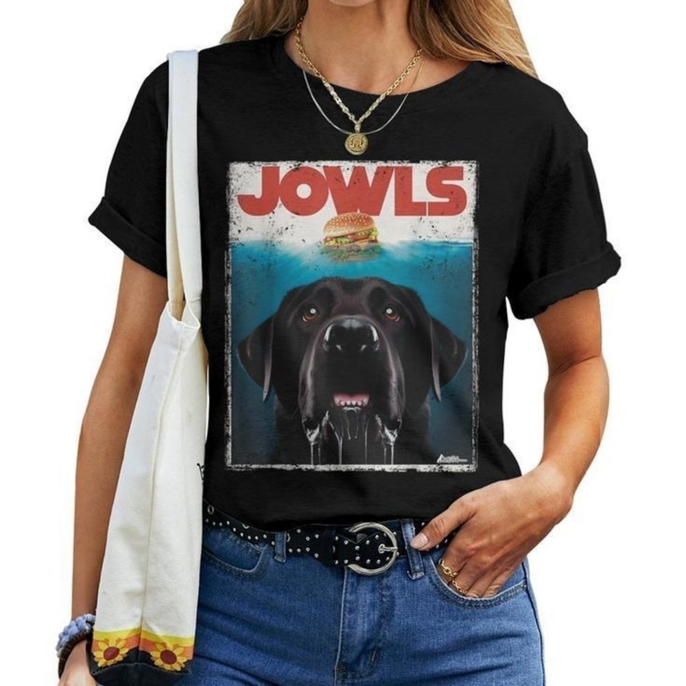 Funny Black Lab Jowls Labrador Retriever Dog Lover T-Shirt
